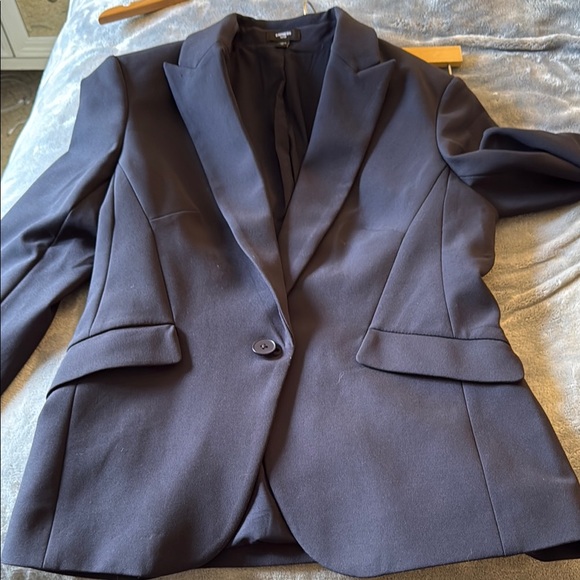 Express Editor One Button Navy Blazer - Picture 4 of 10